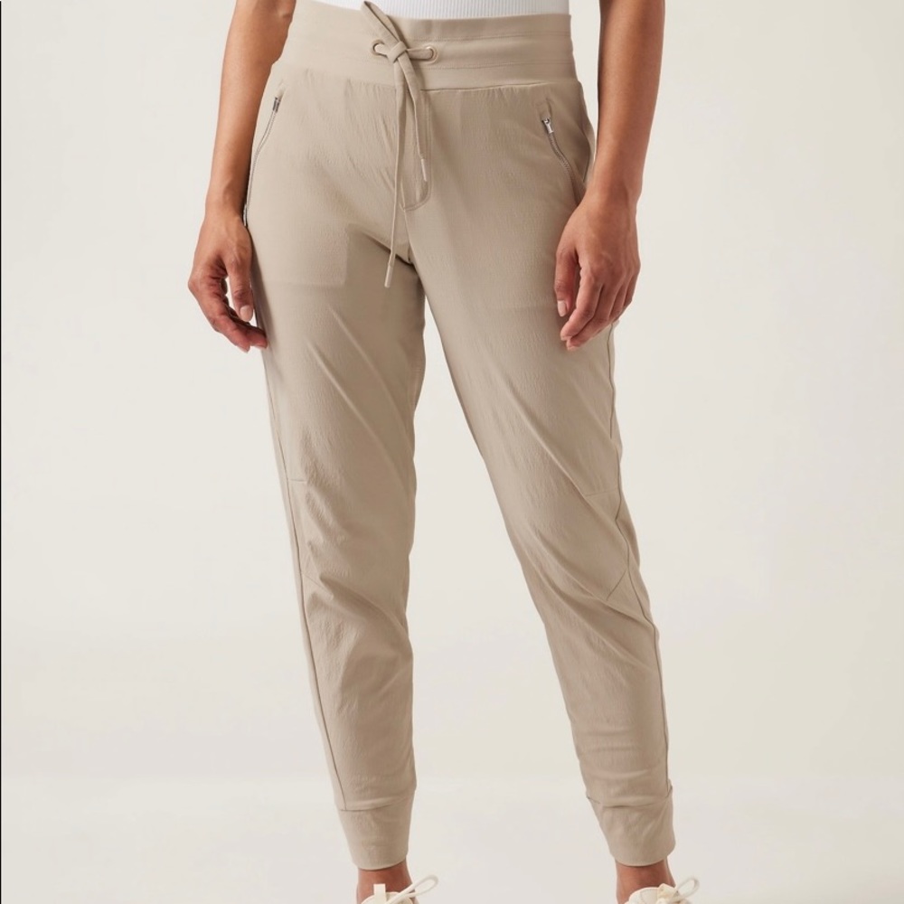 Athleta Beige Track Joggers